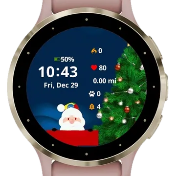Little Santa Garmin watch face preview