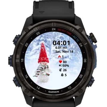 Little Snowman Garmin watch face preview