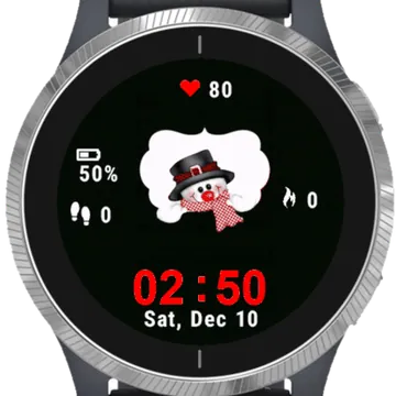 Little Snowman Garmin watch face preview
