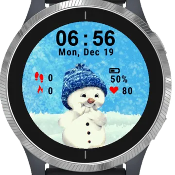 Little Snowman Garmin watch face preview