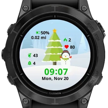 Little Snowman Garmin watch face preview