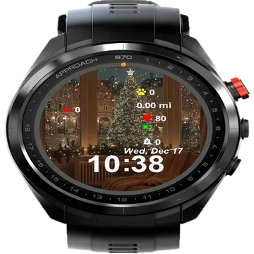 Living Room Christmas Tree Lights Garmin watch face preview
