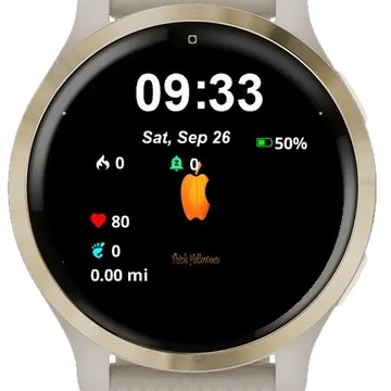 Logo Pumpkin Black Garmin watch face preview