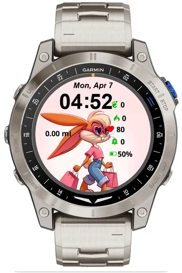 Lola Bunny Garmin watch face preview