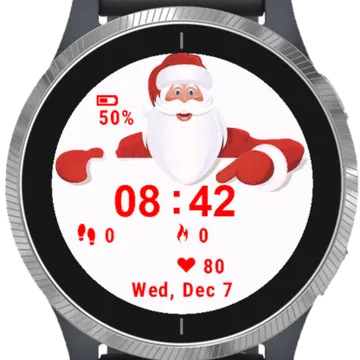 Look Santa Garmin watch face preview