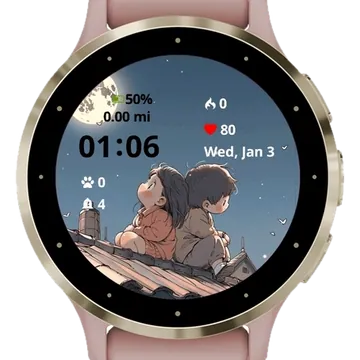 Looking at the Moon Garmin watch face preview