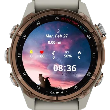 Looking at the sky Garmin watch face preview