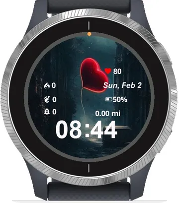 Lost Heart Garmin watch face preview