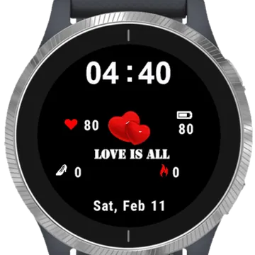 Love Garmin watch face preview