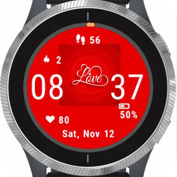 Love Garmin watch face preview