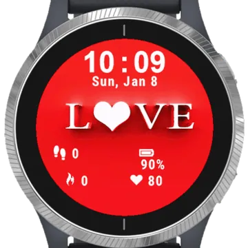 LOVE Garmin watch face preview