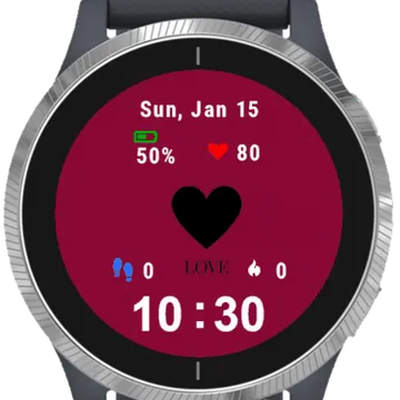 Love Garmin watch face preview