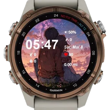 Love Beyond the Stars Garmin watch face preview