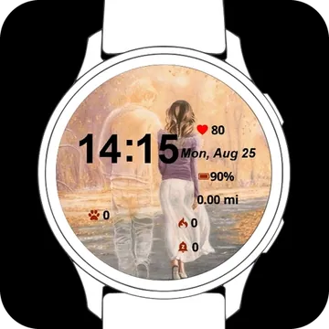 Love Beyond Time Garmin watch face preview