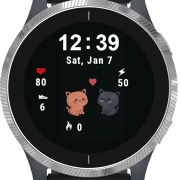 Love Cat Garmin watch face preview