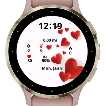 Love day Garmin watch face preview