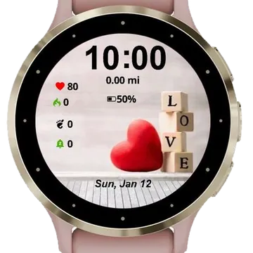 Love Dice Garmin watch face preview