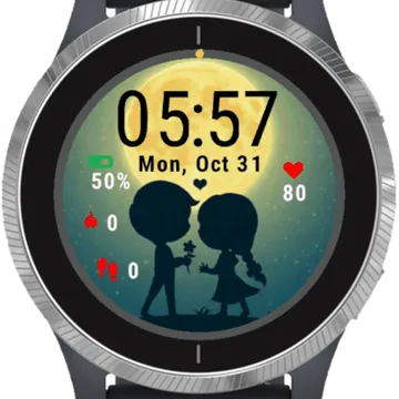 Love in the Moon Garmin watch face preview