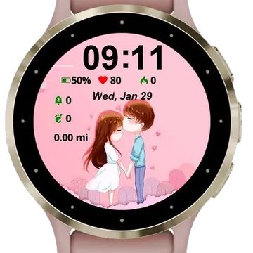 Love Is In Romantic Garmin watch face preview