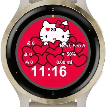 Love Kitty Garmin watch face preview