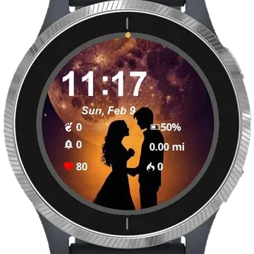 Love Moon Garmin watch face preview