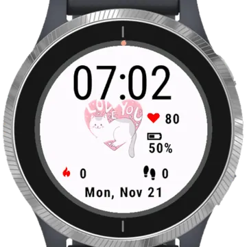 Love My Cat Garmin watch face preview