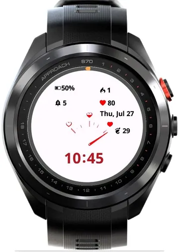 Love Valentines Garmin watch face preview