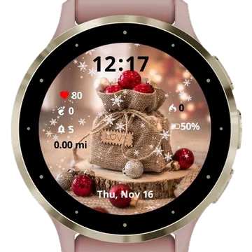 Love Winter Garmin watch face preview