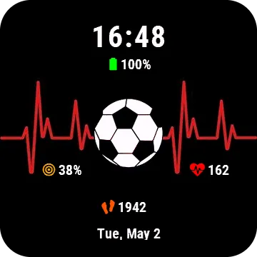 LoveFootball Garmin watch face preview