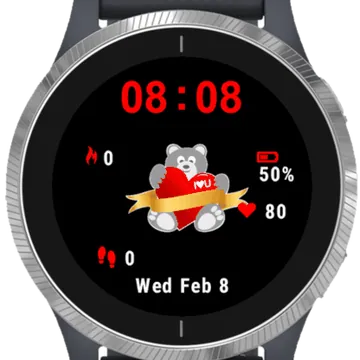 Lovely Bear Garmin watch face preview