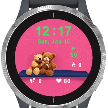 Lovely Bear Garmin watch face preview