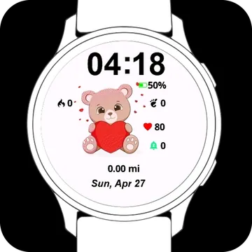 Lovely Bear Garmin watch face preview