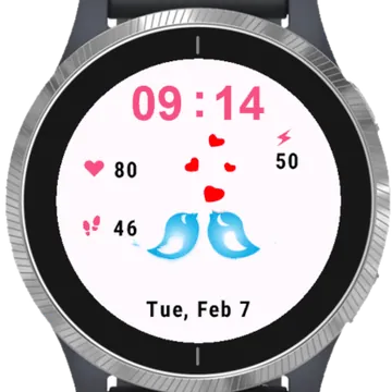 Lovely Birds Garmin watch face preview