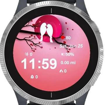 Lovely Birds Garmin watch face preview