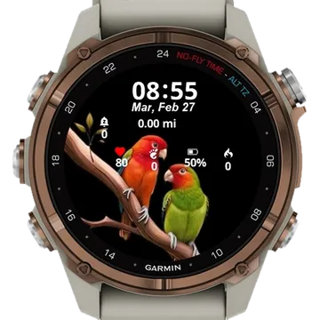 Lovely Birds Garmin watch face preview