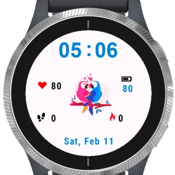Lovely Birds Garmin watch face preview
