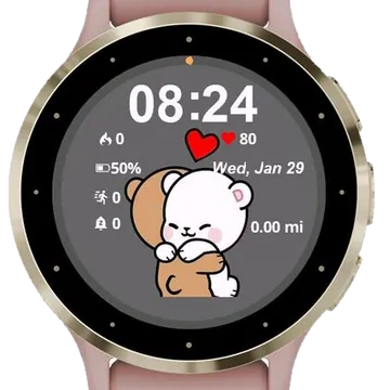 Lovely Bubu and Dudu Garmin watch face preview