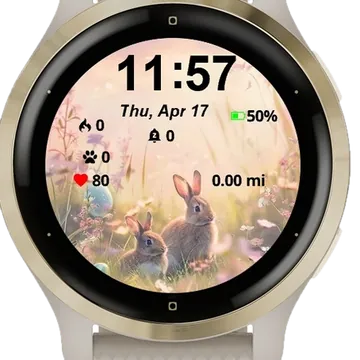 Lovely Bunny Garmin watch face preview