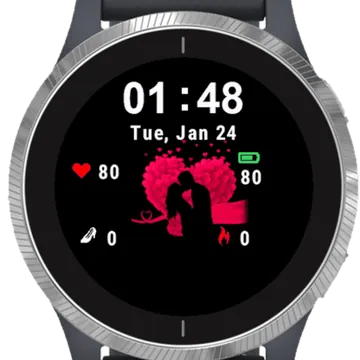 Lovely Couple Garmin watch face preview