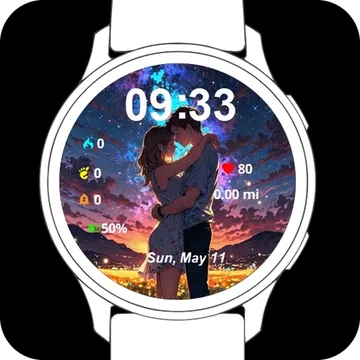 Lovely Couple Garmin watch face preview