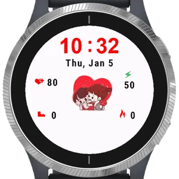 Lovely Couple Garmin watch face preview