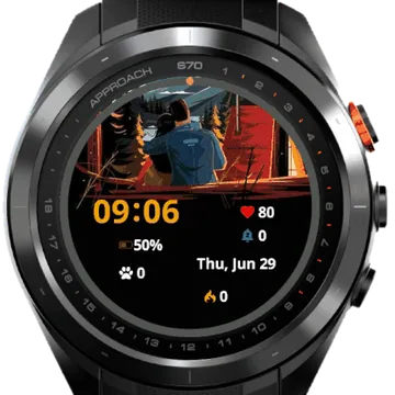 Lovely Couple In Forest Garmin watch face preview