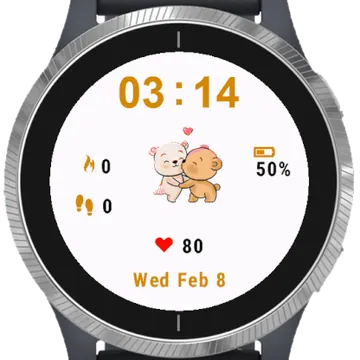Lovely Cute Bear Garmin watch face preview