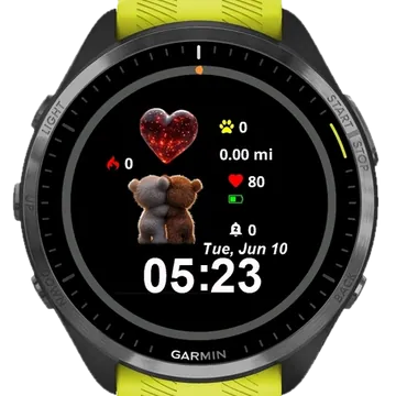 Lovely Cute Bear Garmin watch face preview
