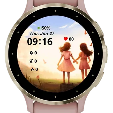 Lovely Friendship Day Background Garmin watch face preview