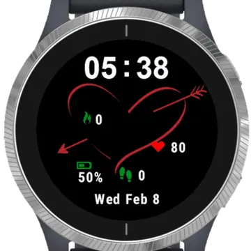 Lovely Heart Garmin watch face preview