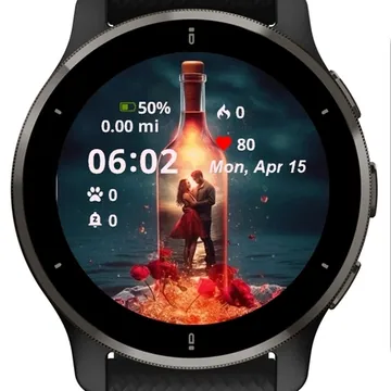Lovely In Bottle Garmin watch face preview