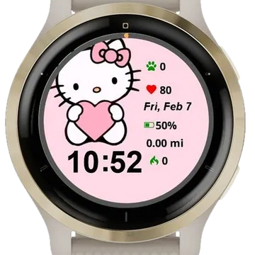 Lovely Kitty Garmin watch face preview