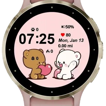 Lovely Panda Garmin watch face preview