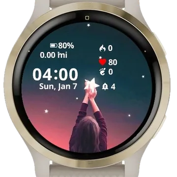 Lucky Star Garmin watch face preview